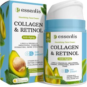 Face Moisturizer Collagen Cream Anti Aging Face Cream with Retinol Hyaluronic Acid Vitamin B Day & Night Anti Wrinkle Moisturizing Cream for Wome