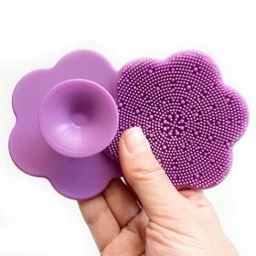 Facial Cleansing Brush Silicone Brush for Face Exfoliating Facial Cleanser Massage Brush Face Wash Foam Scrub Women Beauty Tool (Color: green)